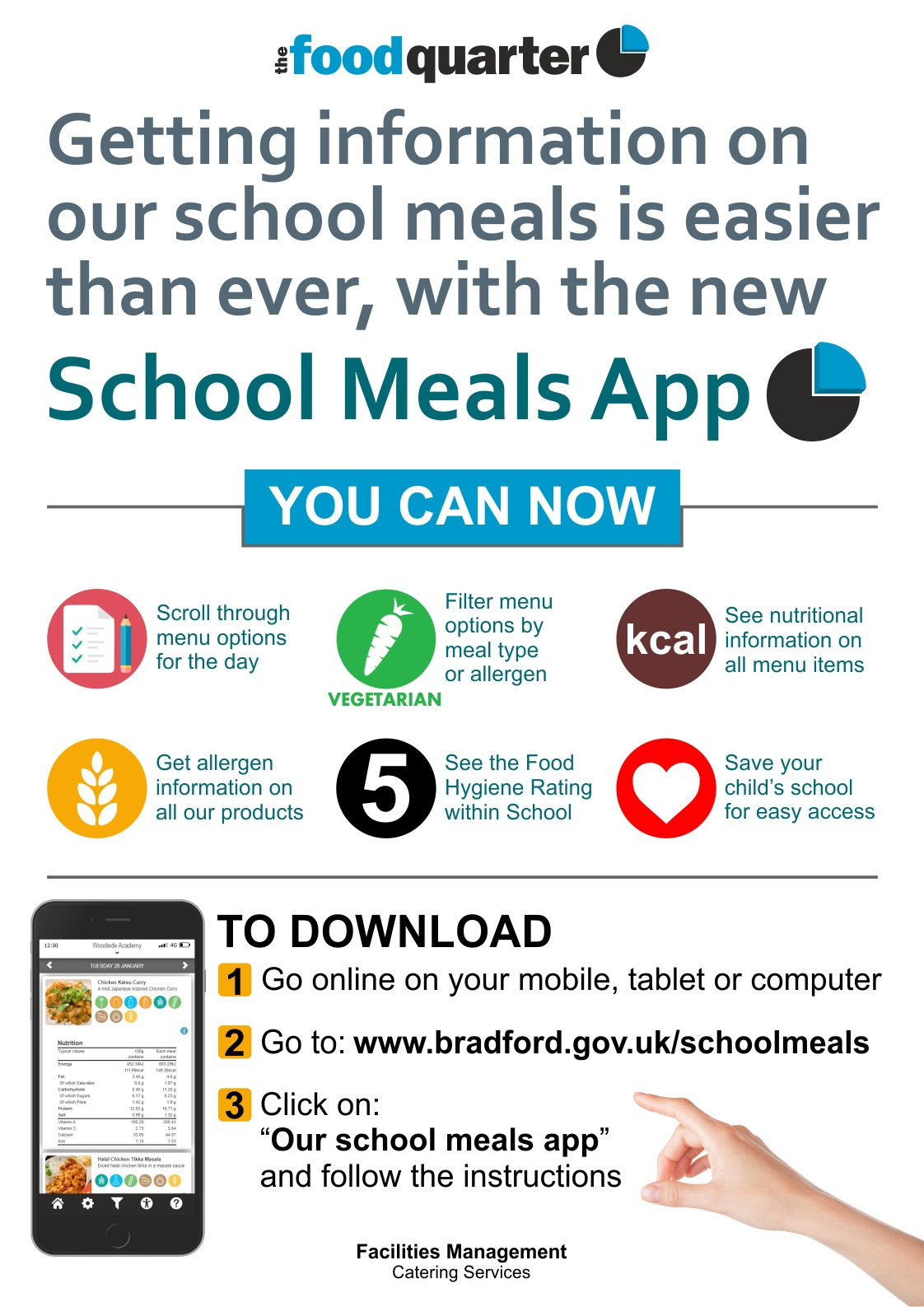 Primary School Meals App Poster
